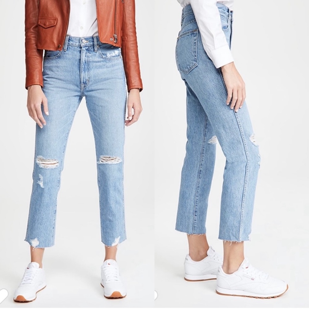 SLVRLAKE Hero High Rise Slim Straight Jeans Million Miles